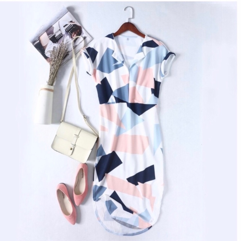 RESTOCKED▪️Chic Geometric Print Pencil Dress - Picture 3 of 8